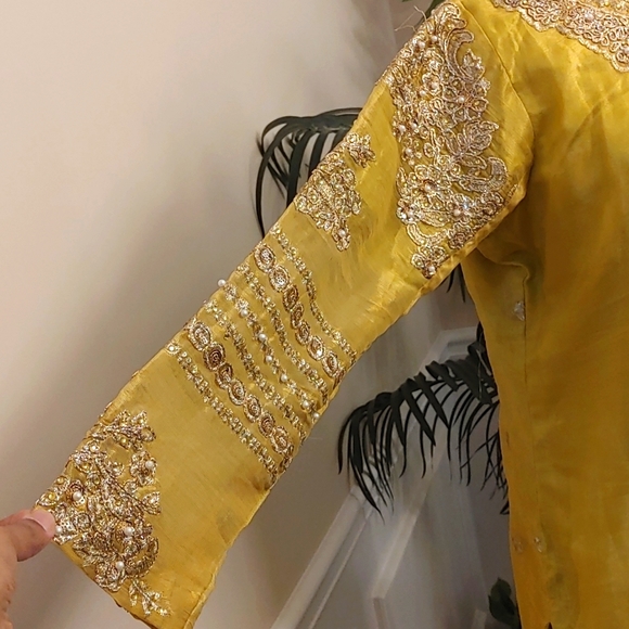 Embroidered fancy Multi color Pakistani/Indian 3Pc Shalwar suit Size M-L - Picture 8 of 15